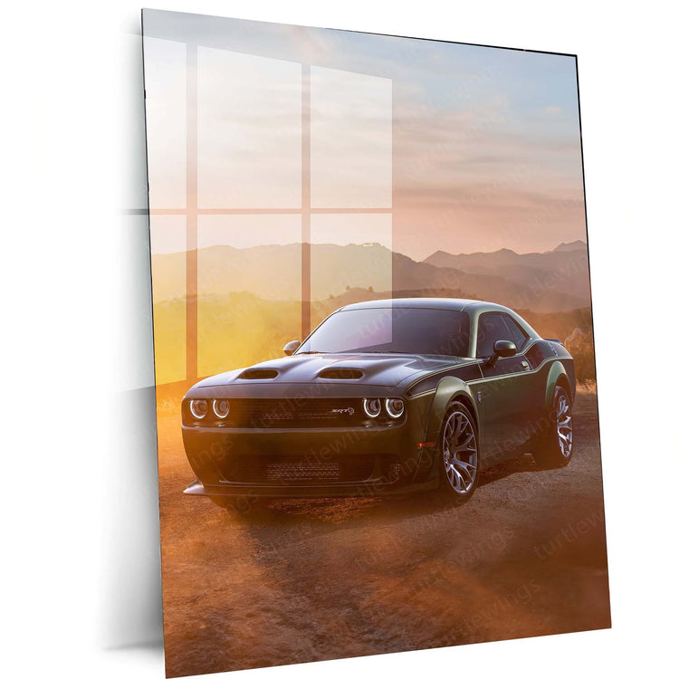 2022 Dodge Charger SRT Hellcat Metal Poster | Modern Muscle Car Art