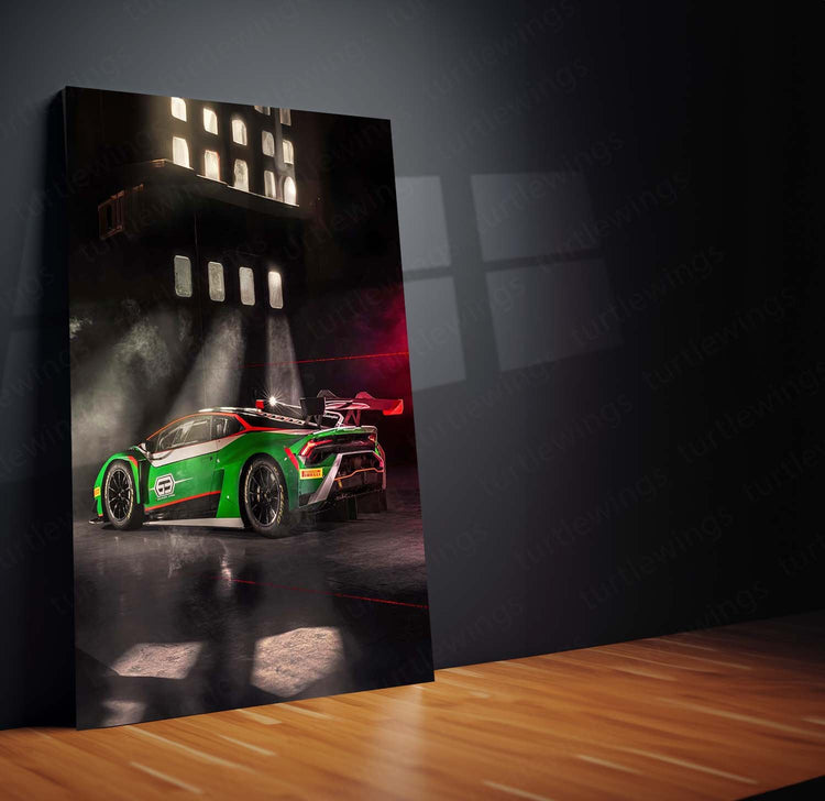 2022 Lamborghini Huracan GT3 Metal Poster | Supercar Racing Art