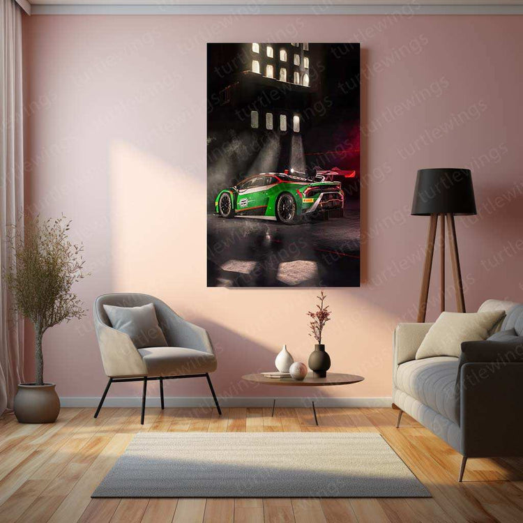 2022 Lamborghini Huracan GT3 EVO2 Metal Poster | Iconic Supercar Racing Art - TURTLEWINGS 