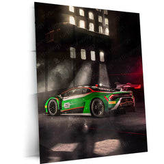 2022 Lamborghini Huracan GT3 EVO2 Metal Poster | Iconic Supercar Racing Art