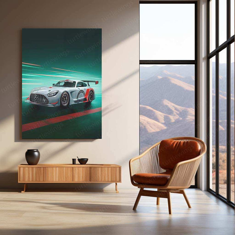 2022 Mercedes-AMG GT3 Edition 55 Metal Poster | Luxury Motorsport Art - TURTLEWINGS 