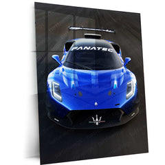 2023 Maserati GT2 Racecar Metal Poster | High-Performance Racing Car Wall Art