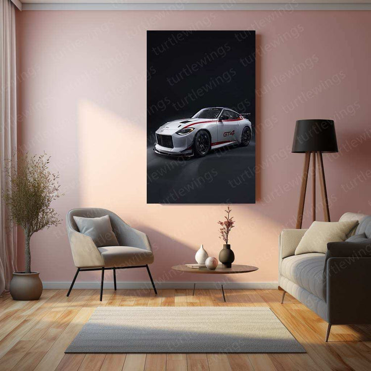 2023 Nissan Z GT4 Metal Poster | High-Performance Sports Car Wall Art - TURTLEWINGS 