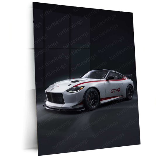 2023 Nissan Z GT4 Metal Poster | High-Performance Sports Car Wall Art - TURTLEWINGS 