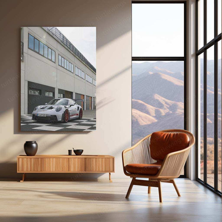 2023 Porsche 911 GT3 RS Metal Poster | High-Performance Sports Car Art Print - TURTLEWINGS 