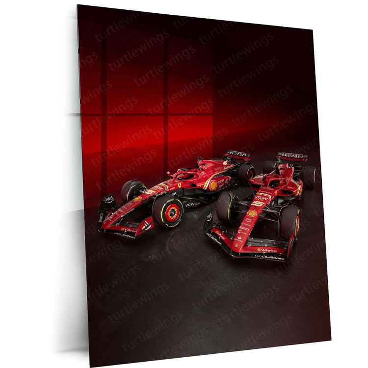 2024 Formula 1 Ferrari SF 24 Metal Poster | F1 Racing Art