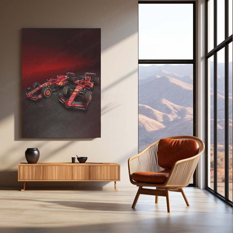 2024 Formula 1 Ferrari SF 24 Metal Poster | F1 Racing Art