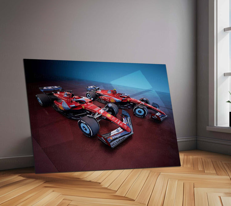 2024 Formula 1 Ferrari SF 24 Metal Poster | F1 Racing Art 2