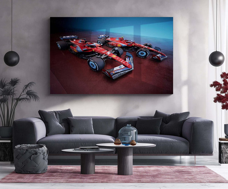 2024 Formula 1 Ferrari SF 24 Metal Poster | F1 Racing Art 2