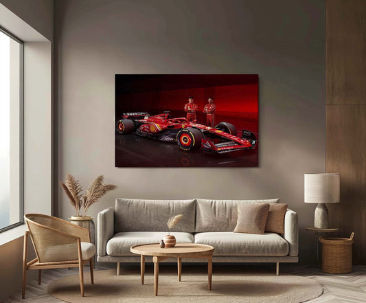 2024 Formula 1 Ferrari SF 24 Metal Poster | F1 Racing Art 3