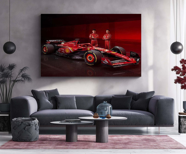 2024 Formula 1 Ferrari SF 24 Metal Poster | F1 Racing Art 3