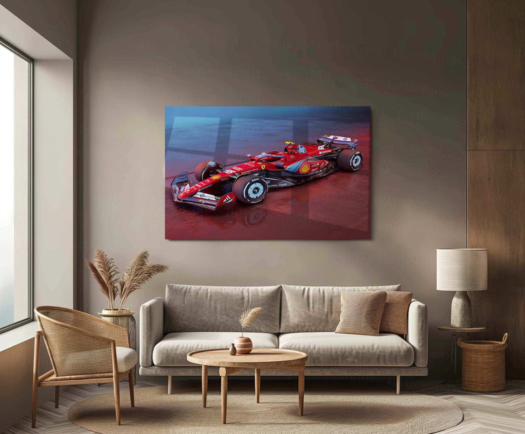 2024 Formula 1 Ferrari SF-24 (007) Metal Poster | Iconic Ferrari F1 Racing Art - TURTLEWINGS 