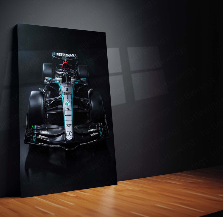 2024 Formula 1 Mercedes W15 Metal Poster | F1 Racing Art