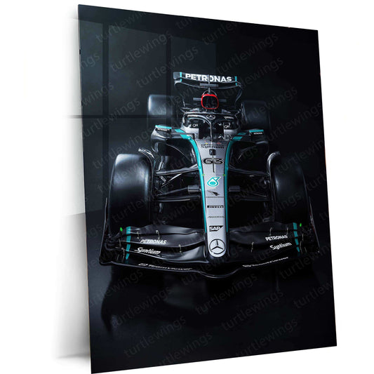 2024 Formula 1 Mercedes-AMG W15 F1 E-Performance (003) Metal Poster | Mercedes F1 Racing Art - TURTLEWINGS 