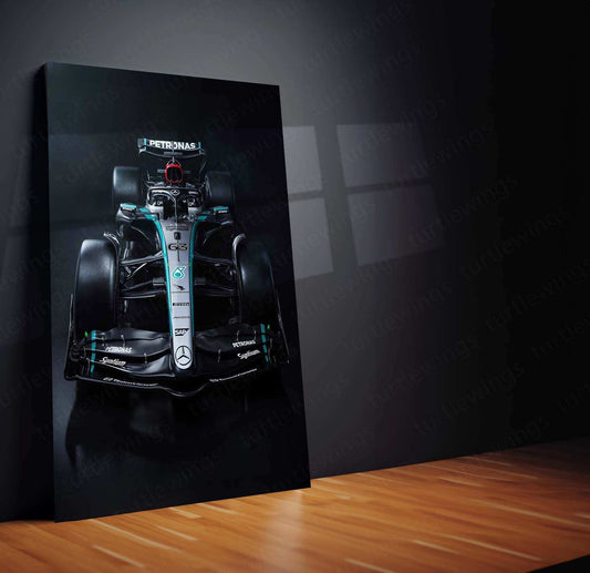 2024 Formula 1 Mercedes-AMG W15 F1 E-Performance (003) Metal Poster | Mercedes F1 Racing Art - TURTLEWINGS 