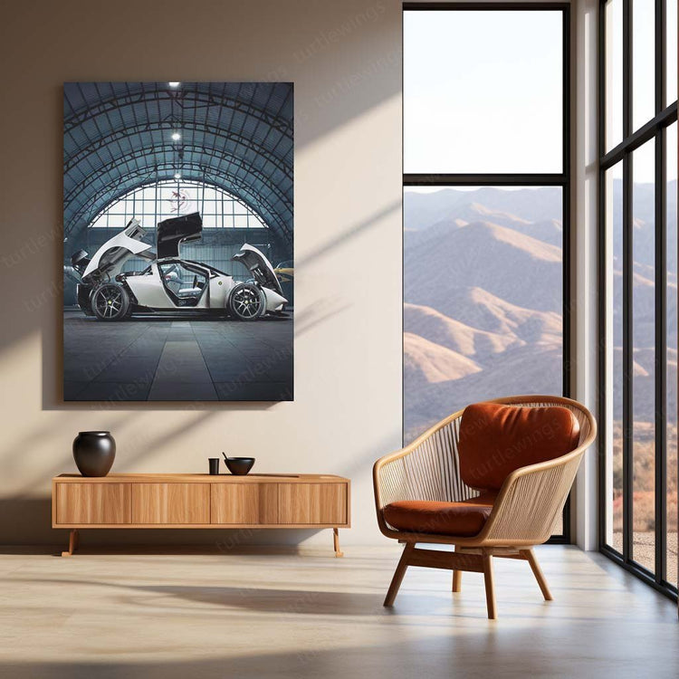 2024 Rhino Racing RR01 Metal Poster | Futuristic Racing Art