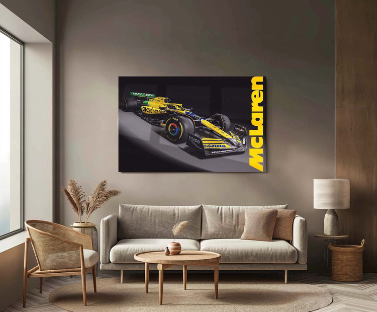 2024 McLaren Senna Monaco Livery Metal Poster | Supercar Art