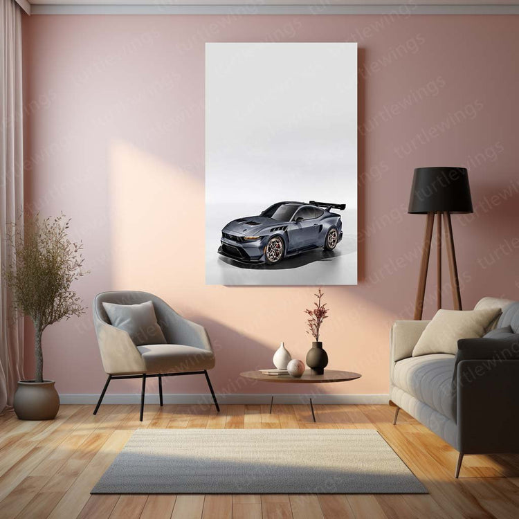 2025 Ford Mustang GTD Metal Poster | Muscle Car Art