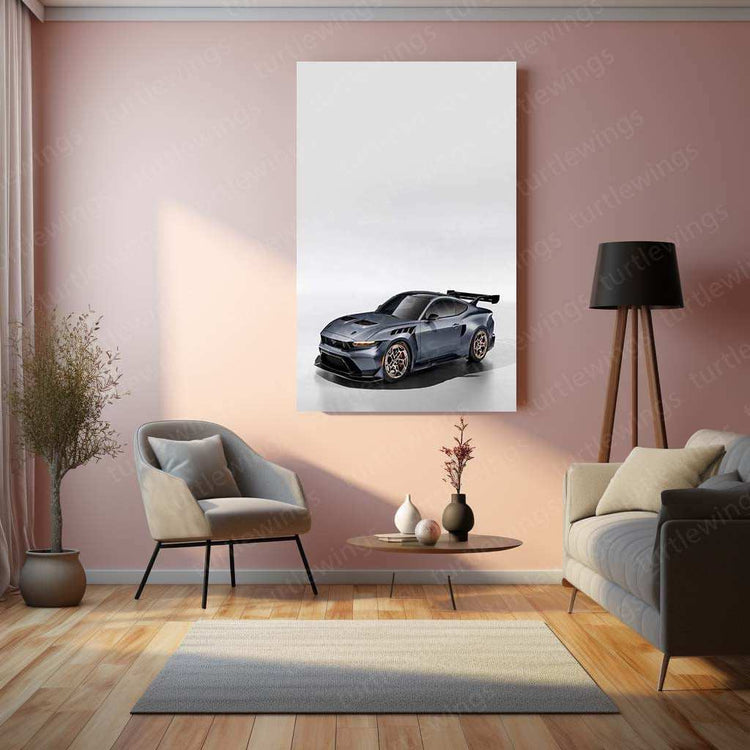 2025 Ford Mustang GTD Metal Poster | Supercar Wall Art | Racing Decor - TURTLEWINGS 