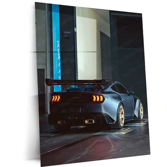 2025 Ford Mustang GTD Metal Poster | High-Performance Racing Art | Muscle Car Decor - TURTLEWINGS 