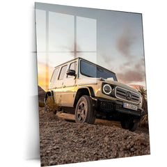 2025 Mercedes-Benz G58 with EQ Technology Metal Poster | Luxury Electric SUV Art | Automotive