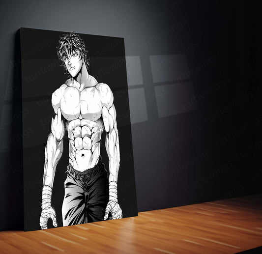 Baki Hanma Gym Art Metal Poster | Baki The Grappler Workout Motivation | HD Print 2