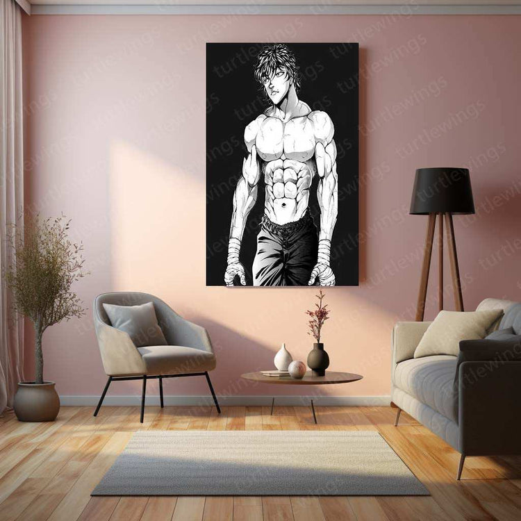 Baki Hanma Metal Poster | Anime Wall Art | Fighting Spirit & Martial Arts Decor 1 - TURTLEWINGS 