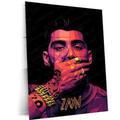 Zayn Malik Metal Poster – The Voice of a Generation