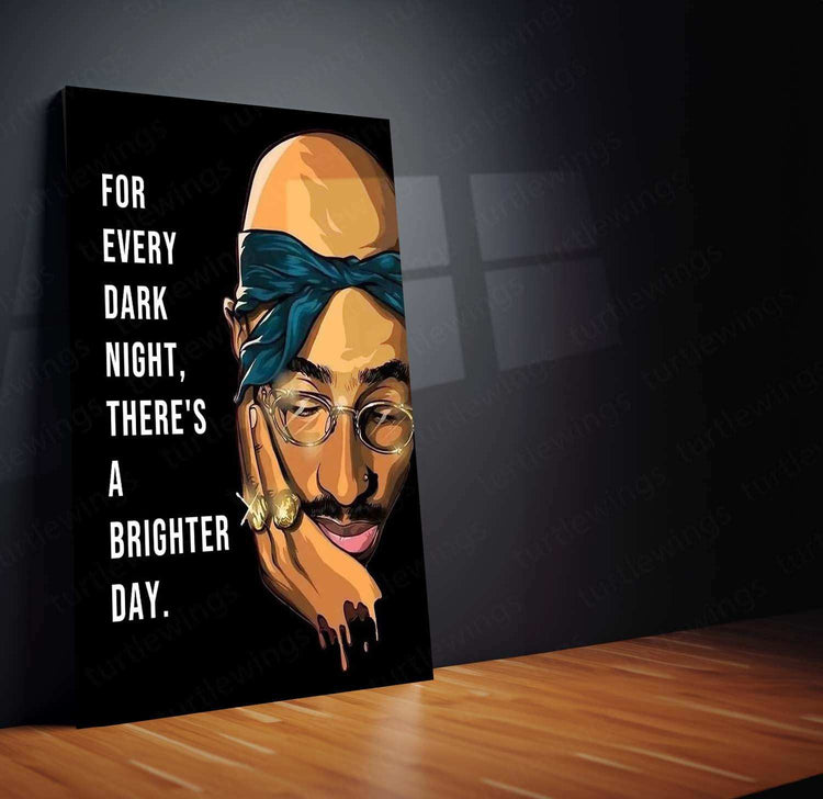 2Pac Metal Poster | Tupac Shakur Wall Art | Hip-Hop Legend Decor - TURTLEWINGS 