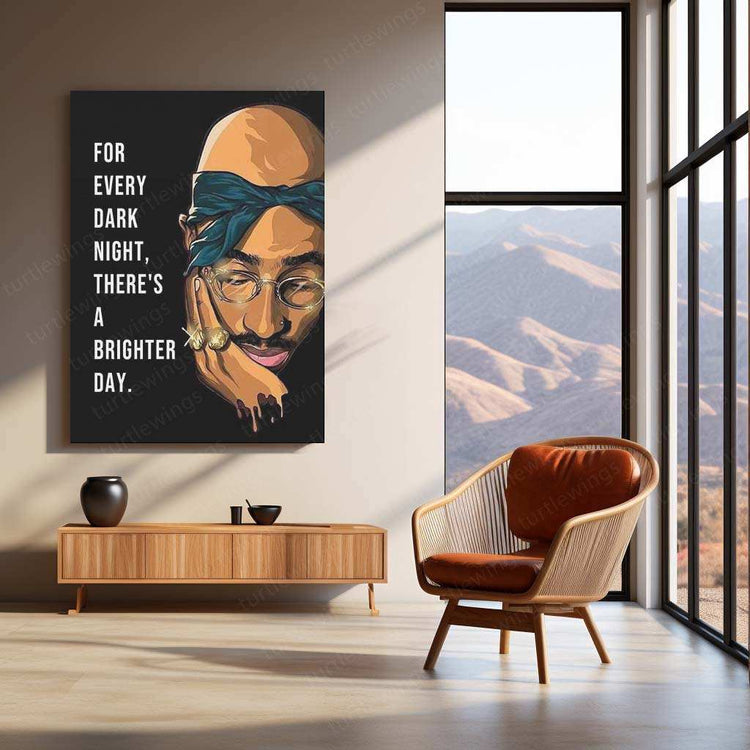 2Pac Metal Poster | Tupac Shakur Wall Art | Hip-Hop Legend Decor - TURTLEWINGS 