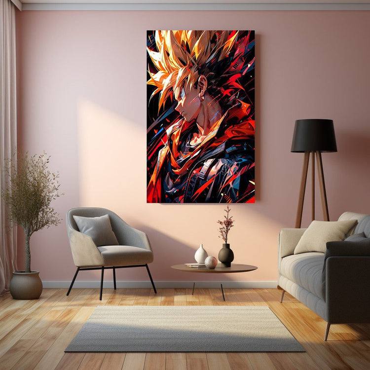 Turtlewings | Goku Bold Look DBZ Metal Print | Metal Poster | HD | Anime Wall Decor