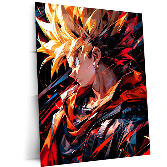 Turtlewings | Goku Bold Look DBZ Metal Print | Metal Poster | HD | Anime Wall Decor