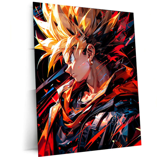 Dragon Ball Z Metal Poster | Super Saiyan Battle Art | Anime Wall Decor - TURTLEWINGS 