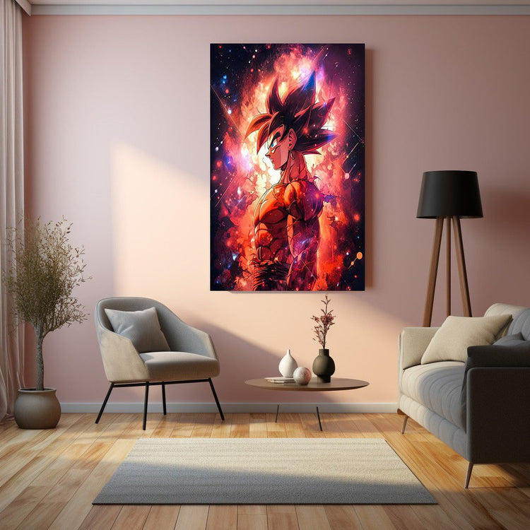 Turtlewings | Vegeta Angry Look DBZ Metal Print | Metal Poster | HD | Anime Wall Decor