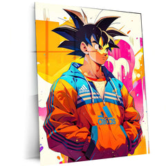 Adidas x Goku Dragon Ball Z Metal Poster | Anime Sneakerhead Wall Art | Limited Edition Collectible