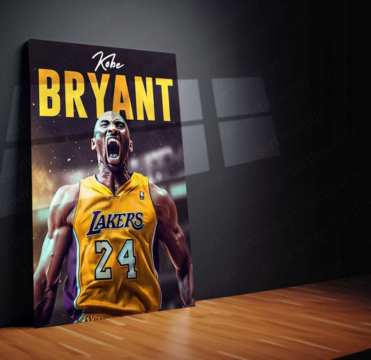 Kobe Bryant NBA Legend Metal Poster | Basketball Icon Art | Turtlewings Sports