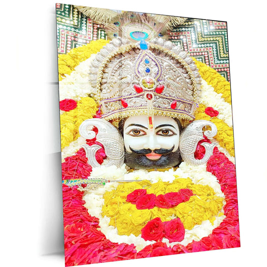 Khatu Shyam Maharaj Rajasthan Spiritual Metal Poster - Divine Grace and Devotion 1 - TURTLEWINGS 