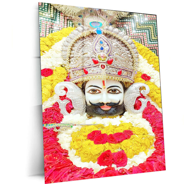 Khatu Shyam Maharaj Rajasthan Spiritual Metal Poster - Divine Grace and Devotion 1 - TURTLEWINGS 