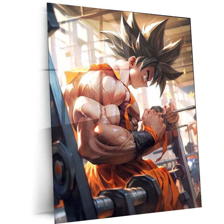 Goku Gym Art Metal Poster DBZ