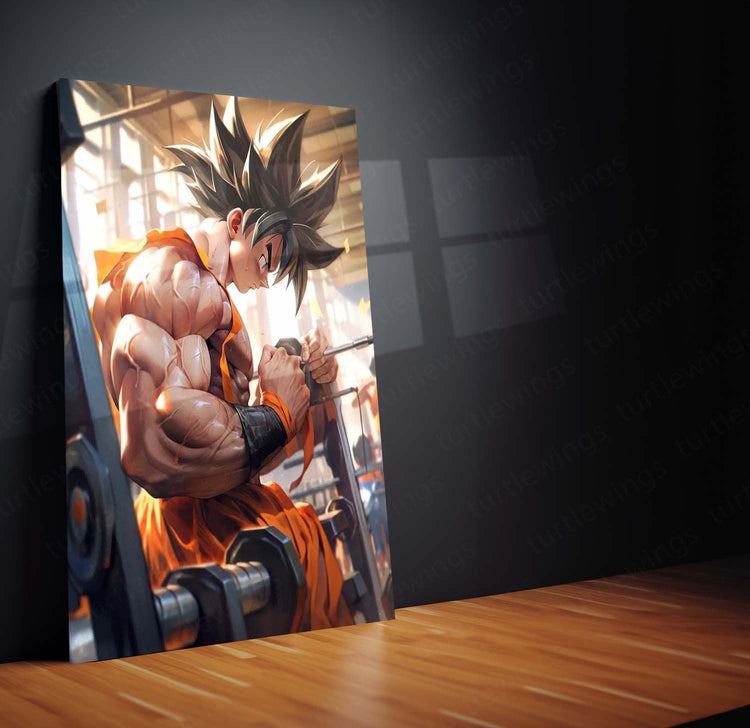 Goku Gym Art Metal Poster DBZ