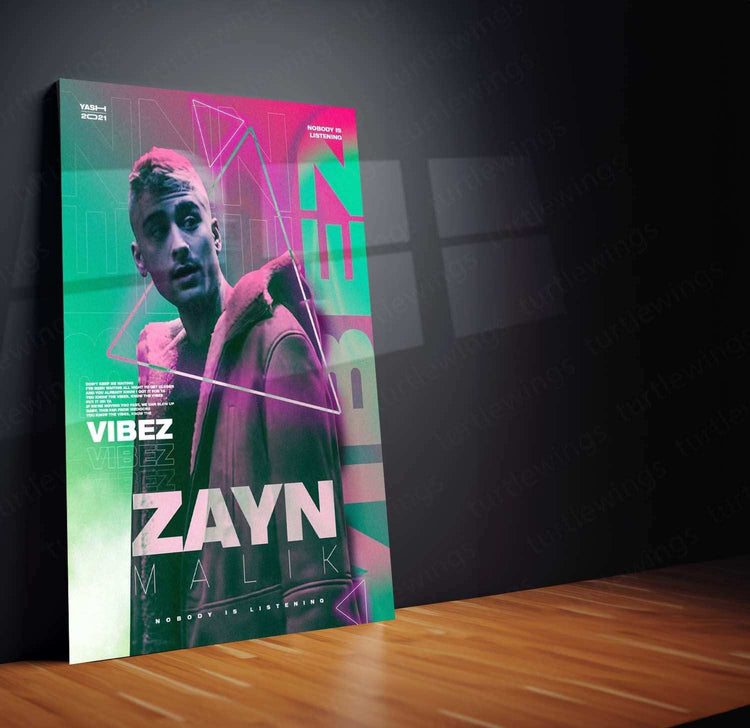 Zayn Malik Metal Poster – The Voice of a Generation - TURTLEWINGS 