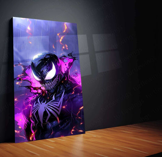 Venom Metal Poster | Marvel Symbiote Wall Art | Dark Comic-Inspired Decor - TURTLEWINGS 