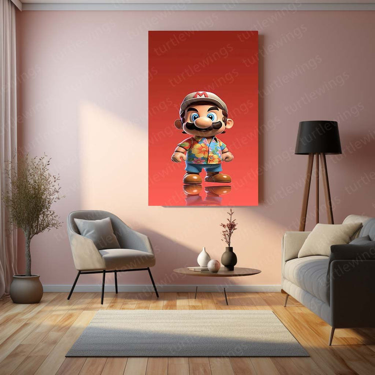 Mario Metal Poster | Retro Gaming Wall Art | HD Print