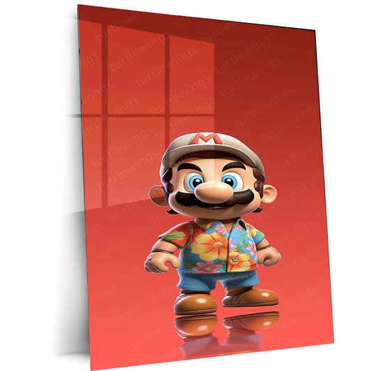 Mario Metal Poster | Retro Gaming Wall Art | HD Print