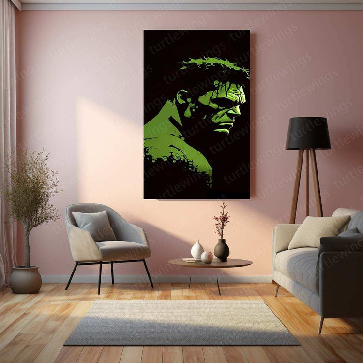 Hulk Action Mood Metal Poster | Marvel Superhero Wall Art | Epic Smash Scene Decor - TURTLEWINGS 