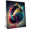 Music Abstract Art Metal Poster | Modern Soundwave Wall Decor | Vibrant Musical Aesthetic