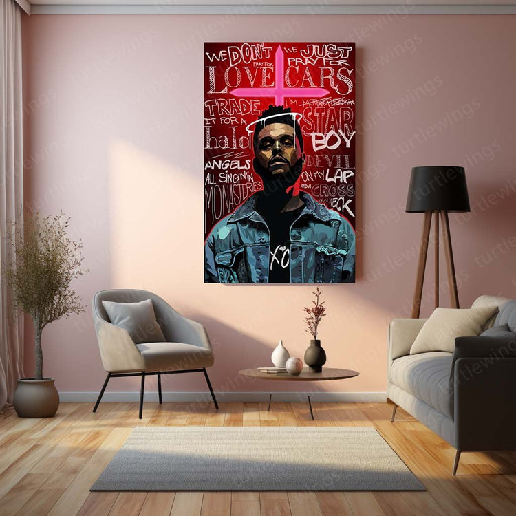 Soulful Vibes - The Weekend Metal Poster | R&amp;B Icon Wall Art | HD Print 2