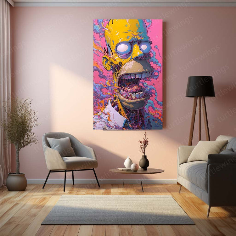 Simpsons Metal Poster | Classic Cartoon Wall Art | HD Print 2