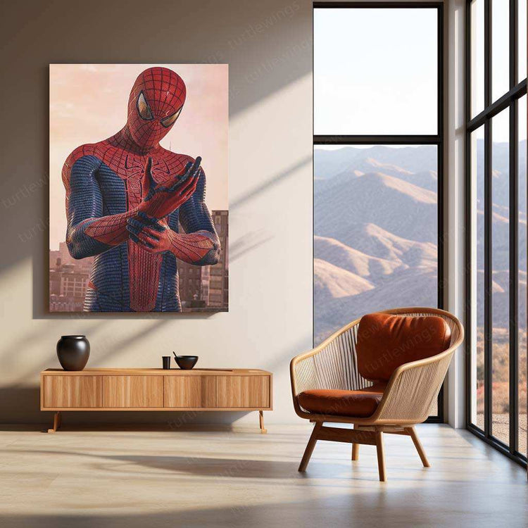 Spider-Man Metal Poster | Marvel Superhero Wall Art | Web-Slinging Action Decor - TURTLEWINGS 