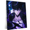 Solo Leveling Metal Poster | Sung Jin-Woo Shadow Monarch Wall Art | Anime Manhwa Decor